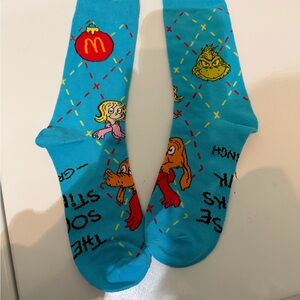 Blue McDonald’s Grinch Character Socks